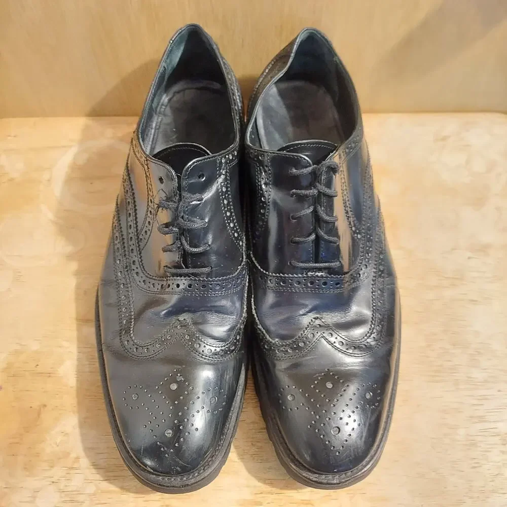 Donald J Pliner Maris-SXSX Men's US 10.5 Black Leather Oxford Dress Shoes
